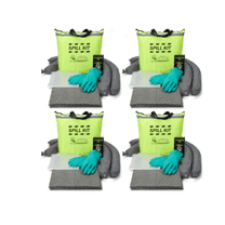 Aabaco Universal Emergency Spill Kit in Yellow Tote Bag, 4 Count