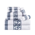 thumbnail image 2 of Superior Athens 8-Piece Cotton Greek Scroll Towel Set, Navy-Blue, 2 of 8