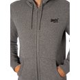 thumbnail image 4 of Superdry Essential Logo Zip Hoodie, Grey, 4 of 5