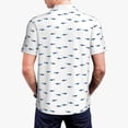 thumbnail image 5 of Vsdgher Party Shark Cute Print Men's Short Sleeve Stretch Polo Shirt, Moisture-Wicking Performance Polo Shirt, 5 of 8