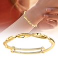 thumbnail image 3 of TQEHS Pulsera original plateada para mujer, brazalete ancho con estrella brillante, ajustable <θ T4Q2, 3 of 5