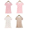thumbnail image 3 of LYMAYTER Girls Nightgowns 3-12 Years Toddler Baby Short Sleeves Pajamas Dress Comfort Nightie Little Girls Round Neck Sleepwear Pajamas, 3 of 9