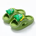 thumbnail image 7 of Zshosam Youth Slides Kids Cloud Sandals for girls boys, Comfortable Kids Slippers,EVA Anti-Slip shower shoes Size 1,(Green Big Kids 1), 7 of 7