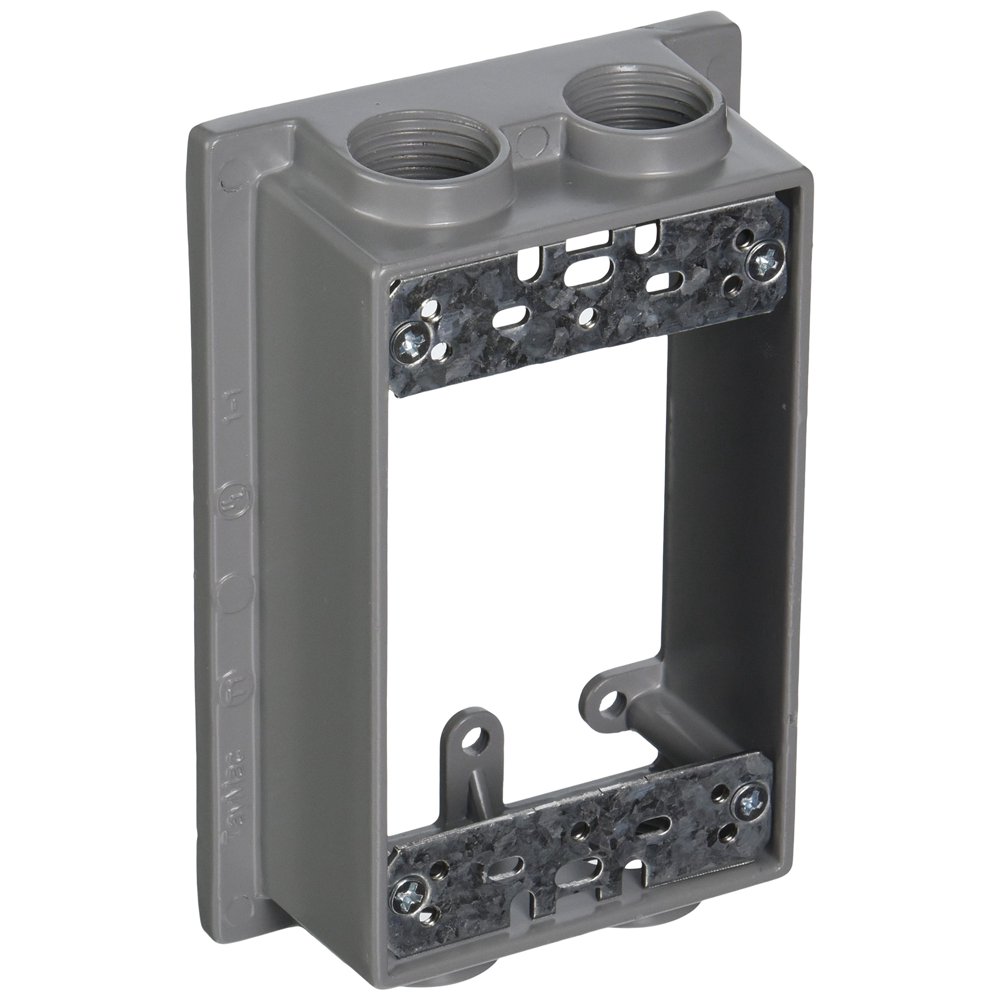 Taymac SE450S Weatherproof Box Extension, 1Gang, (4) 1/2Inch Outlets