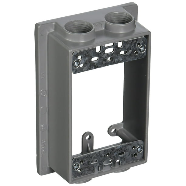 Taymac SE450S Weatherproof Box Extension, 1Gang, (4) 1/2Inch Outlets