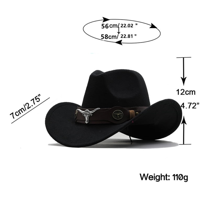 yunLXY Under $5 Brown Classic-Western-Cowboy-Hat Wide-Brim  display picture 2