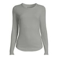 thumbnail image 5 of No Boundaries Juniors' Crew Ribbed Long Sleeve Tee, 5 of 5