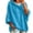 Sky BlueB, variant on Women's Oversized 3/4 Sleeve Hoodie Sweatshirt, Casual Drawstring Hooded Loose Solid Color Basic Tops for Weekend Errand Outfit