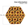 thumbnail image 2 of Kdxio Chocolate Plaid Sunflower Funny Coasters,4 Pcs Leather Coasters,Housewarming Gifts,Protect Furniture from Water Marks Scratch and Damage, 2 of 6