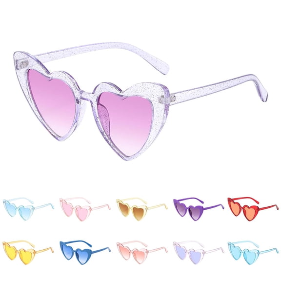 ibiyuan Womens Sunglasses Polarized Women Girls Cute Heart Shape Sunglasses Fashion Cat Eye Retro Party Wedding Sun Glasses