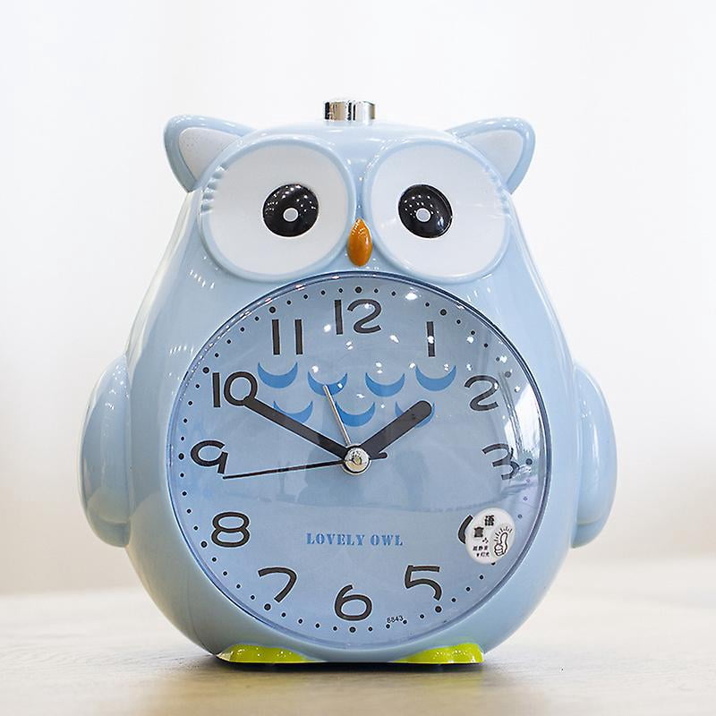 Reveil Silencieux Hibou Lumiere Vive Creative Invites Vocales Fonctionnant sur Batterie Horloge a Quartz pour Garcons et Filles