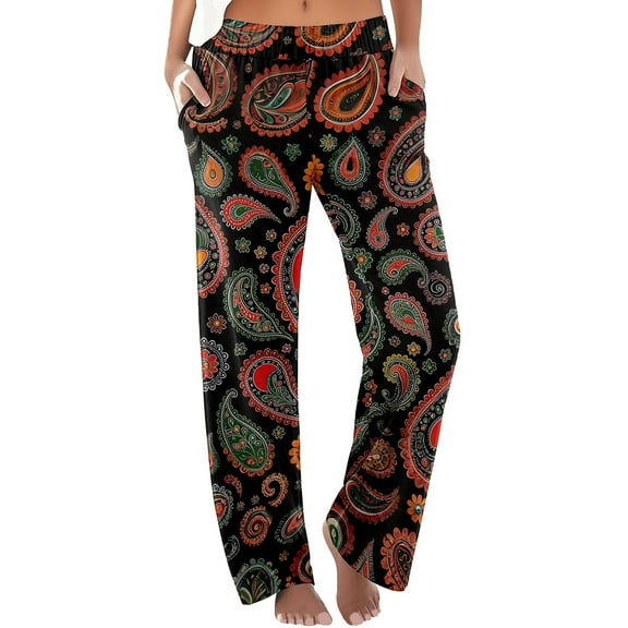 Summer Pants for Women 2x Pant Medium Yoga Pant Womens Elastic Work Pants Womens Fashion Oversized Clothes Women Rayon plus Size Athletic Slack Women's Petite Clothes for Summer Boho Black 2XL