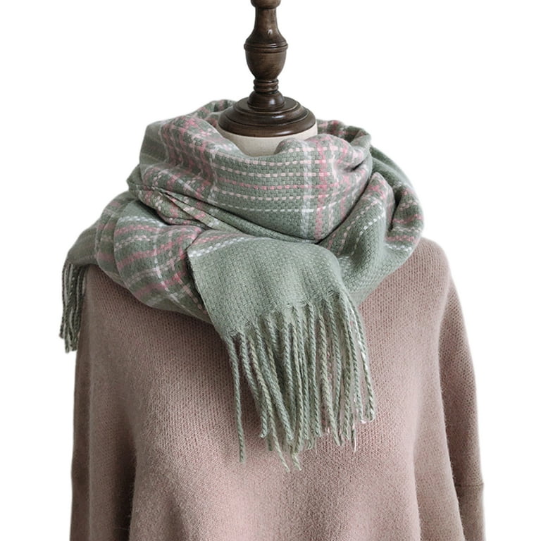 L-Brand-Check-Women-Wool-Cotton-Cashmere-Silk-Scarves-Scarf-Wrap-Pashmina- Shawl