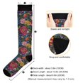 thumbnail image 3 of FORMRS Womens Knee High Socks Casual Long Thick Travel Daily Wear, 1 Pair, Vibrant Blooming Flowers, 3 of 6