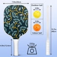 thumbnail image 3 of Pickleball Paddles Set Of 1, Fiberglass Surface, Floral, Flowers Print, 1 Paddle, 2 Balls & Bag, 3 of 5