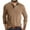 Khaki, variant on Caqnni Men's Long Sleeve Henley Shirts Casual Autumn and Winter Lightweight Button Henley Solid T-Shirt Tops (White,M)