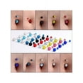 thumbnail image 4 of 1pc Unisex Navel Ring With Full Crystal & Earthenware Ball Pendant, European & American Style, 4 of 5