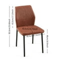 thumbnail image 2 of PU Leather Dining Chairs Set Of 4, Living Room Chair Modern Kitchen Armless Side Chair with Metal Legs for Dining Room, 2 of 7