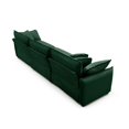 thumbnail image 5 of 3-Seater Mid-Century Modern Sectional Sofa with 2 Arm Pillows and 3 Throw Pillows Fabric (Green), 5 of 9