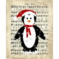 thumbnail image 2 of Lavoie, Tina 26x32 Black Ornate Wood Framed with Double Matting Museum Art Print Titled - Christmas Penguin, 2 of 4