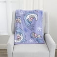 thumbnail image 5 of Disney Frozen 2 Elsa and Nokk Plush Toddler Blanket, Lavender, 5 of 6