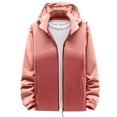 thumbnail image 3 of BiZtdJrK Rain Jacket Women's Plus Size Waterproof Breathable Raincoat Fall Casual Detachable Hood Sport Windbreaker Outdoor Zip Up Raincoat with Pockets Todays Daily Sales Clearance Pink 4XL, 3 of 9