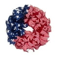 thumbnail image 2 of HongHeng Clearance Under $2.00 Independence Day Flag Wreath Patriotic Red White and Blue Decorative Wreath for 4th of July, 2 of 5