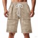 thumbnail image 2 of Mens Elástico de la Cintura Pantalones Cortos de Ocio de Color Sólido de Punto de la Moda, Poliéster Versátil para la Primavera Verano Al Aire Libre Y el Uso Casual Diario, 2 of 9