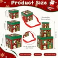 thumbnail image 6 of Christmas Gift Boxes with Lids Reusable Stackable Nesting Boxes Unique Big Decorative Santa Claus Gift Storage Boxes for Xmas Party Supplies 3Pcs Set 2, 6 of 7
