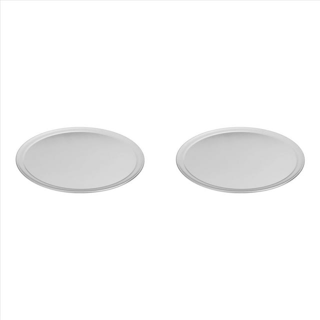 2X Bandeja para Hornear de Aluminio para Pizza con Borde de 10 Pulgadas: Duradera, Liviana y para Hornear
