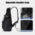 thumbnail image 3 of Mochila enrollable para hombre Bolsa de viaje impermeable para portátil de gran capacidad con correas ajustables, múltiples bolsillos, tejido ligero y duradero para trabajo, ocio, 20,47x7,48x5,51, 3 of 5