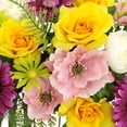 thumbnail image 5 of Mainstays Outdoor Artificial Floral Headstone Saddle, Yellow Rose, Pink Poppy & White Ranunculus, 5 of 8