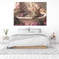 thumbnail image 4 of Mudket Framed Leopard in Floral Tile Bathroom Canvas Wall Art, Funny Leopard Print Bathroom Wall Decor, Animal Wall Art for Home, Ready to Hang - 12"L x 8"W, 4 of 10