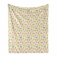 thumbnail image 1 of Hedgehog Soft Flannel Fleece Throw Blanket, Colorful Forest Animals with Stripes Dots and Flower Pattern Woodland Mammals, Cozy Plush for Indoor and Outdoor Use, 60" x 80", Multicolor, by Ambesonne, 1 of 6