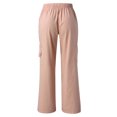 thumbnail image 4 of Sngxgn Women's High Waist Wide Leg Cargo Pants with Pockets Casual Fit Stretch Leggings Gym Sweatpants(Pink,M), 4 of 4