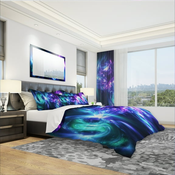 Designart 'Bursts of Light' Modern & Contemporary Duvet Cover Set