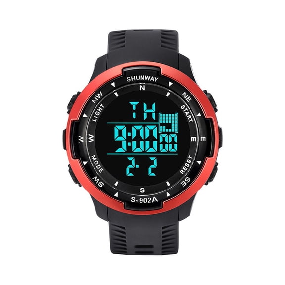 Clossjun Men's Watches Sports Outdoor Waterproof Military Digital Watch Date Multi Function LED Face Alarm Stopwatch for Men