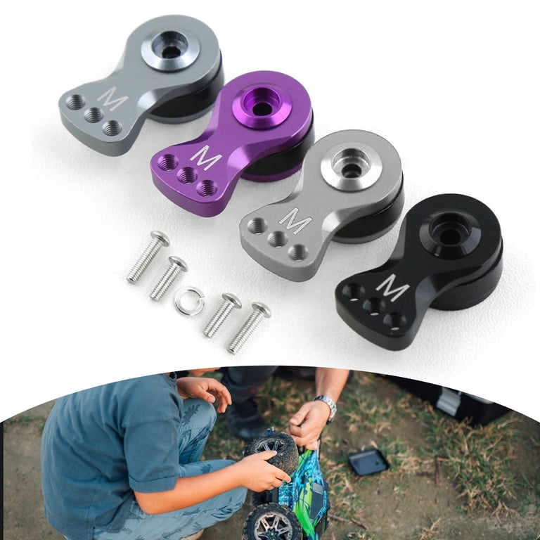 25T Aluminum Servo Saver For 1/10 RC Cars - Lightweight Steering Arm Upgrade Kit, Purple