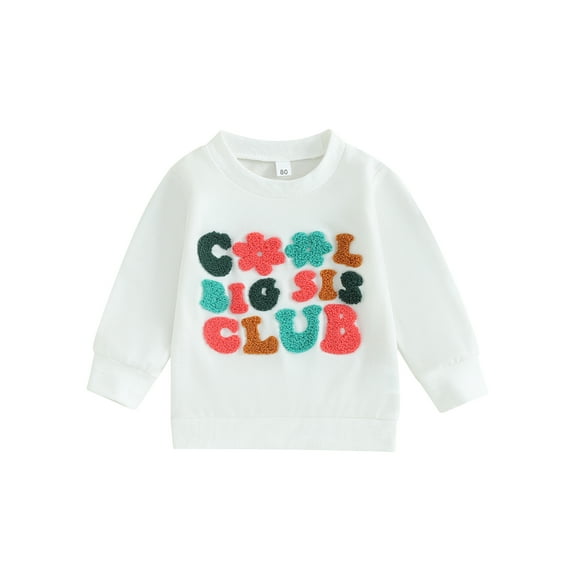 Bagilaanoe Toddler Baby Girl Casual Sweatshirt Long Sleeve Letter Print Pullover 6M 12M 18M 24M 3T 4T Kids Fall Loose Tee Tops