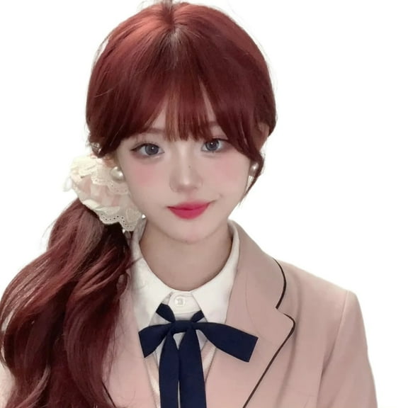 GRABLOOM Striped Pattern Hair Rope Girl Ponytail Holder Girl Makeup Stretch Hair Rope