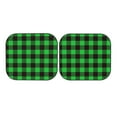 thumbnail image 7 of Daiia Buffalo Plaid Green Black 2PCS Car Windshield Sun Shade, Foldable Sun Shield for Car Front Window, Auto Sun Blocker Visor Protector Universal for Truck SUV Pickup-Large, 7 of 7