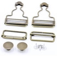 thumbnail image 4 of 6 Sets Overall Buckles (38 Mm) Metal Suspender Replacement Buckles With Rectangle Buckle Slider And No-sew Buttons For Overalls Bib Pants Trousers Jea, 4 of 4