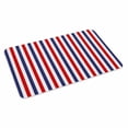thumbnail image 4 of Red Blue White Striped Door Mat Indoor Outdoor, Modern Simple Stripes Non Slip Welcome Mat with Rubber Backing, Absorbent Fabric Front Door Mats Entryway Rug for Home Patio Entrance 16"x24", 4 of 9