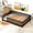 Espresso, variant on Noble House Lucas Full Size Floor Bed with Safety Guardrails & Open Access, Rubber Wooden Bed Frame, Grey