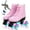 Pink + Flashing Wheel, variant on OUYI Flash Wheels Classic High-Top Roller Skates, With a Skate Bag Included (Black,Women 10/Men 8.5)