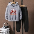 thumbnail image 2 of Boys Outfits Size 8 Winter Snowman Print Hoodies for Boys 8-10 Tracksuit Jogger Pants Set Pullover Sweaters Boys Outfits 10-12 Pants, 2 of 4