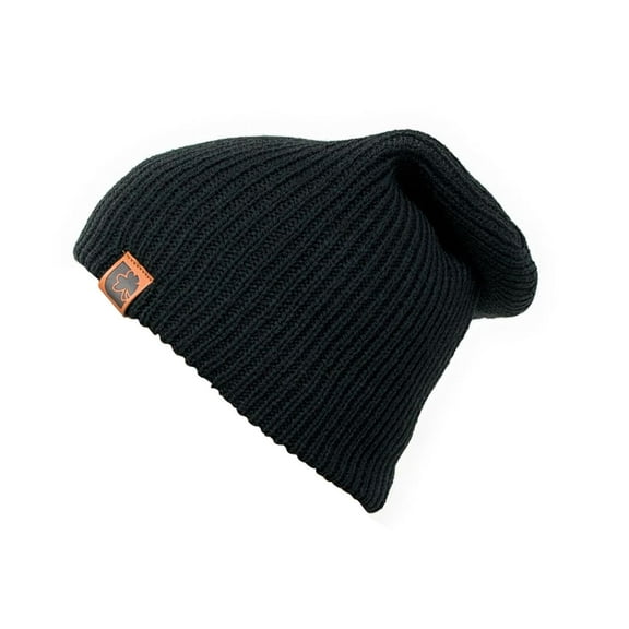 Empire Cove Long Beanie Winter Warm Solid Knit Womens Mens Unisex - Black