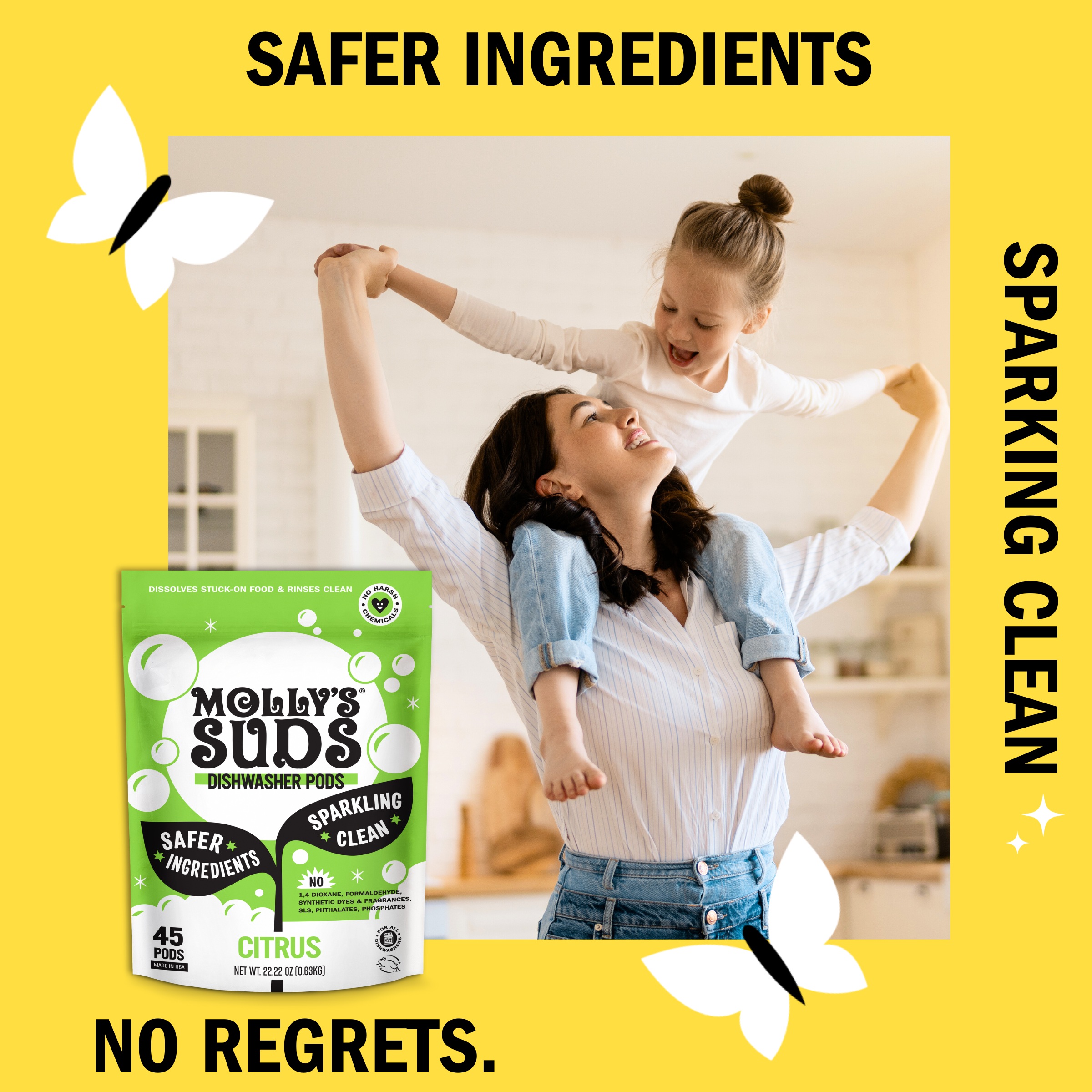 Molly's Suds Dishwasher Pods, Citrus, 45 Count photo 4