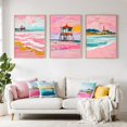 thumbnail image 4 of Set de 3 lienzos rosas Joocrise Beach Boho de 41 x 61 cm, 4 of 7