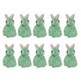 thumbnail image 1 of 10Pcs Luminous Bunny Colorful Glowing in The Dark Miniature DIY Resin Craft Ornament Cute Resin Rabbit Statue Model Phone Case Decor Small Gift, 1 of 4